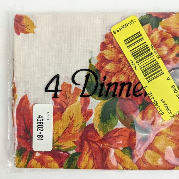 Bardwil linens Autumn garden napkins set of 4 - Picture 6 of 7
